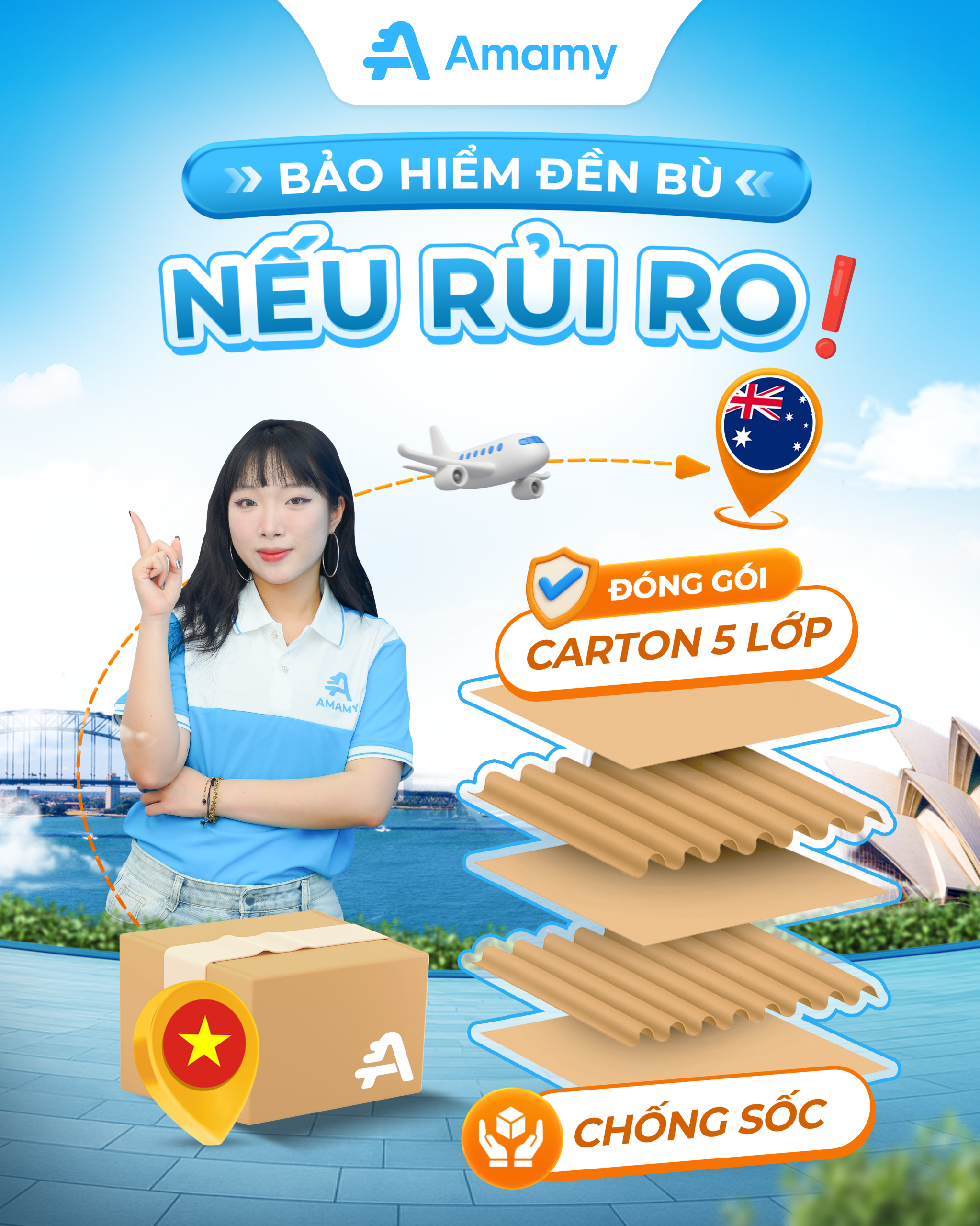 Đóng gói 5 lớp – bảo hiểm linh hoạt